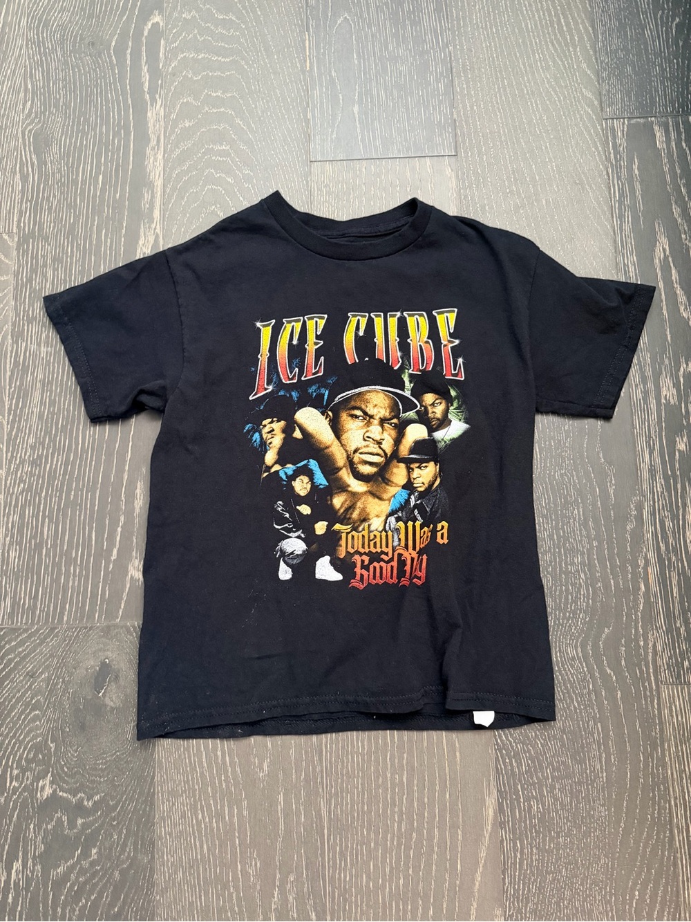 Black Graphic Kids Tee - ice cube tee boys size YM